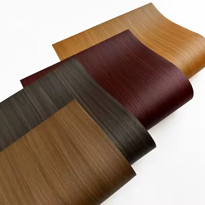 Anti-Scratch Wood Grain PVC စကျင်ကျောက်ဘုတ်အဖွဲ့ဝက်ဘုတ်အဖွဲ့ Lamination ရုပ်ရှင်