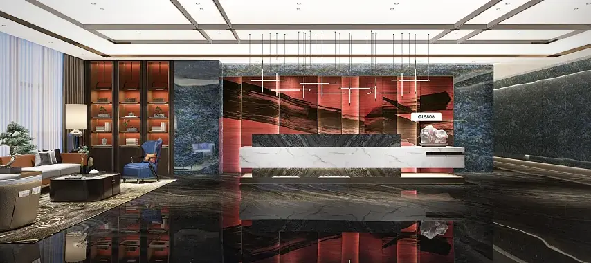 ခေတ်သစ်ဒီဇိုင်းစကျင်ကျောက် PVC ရုပ်ရှင်လိပ်