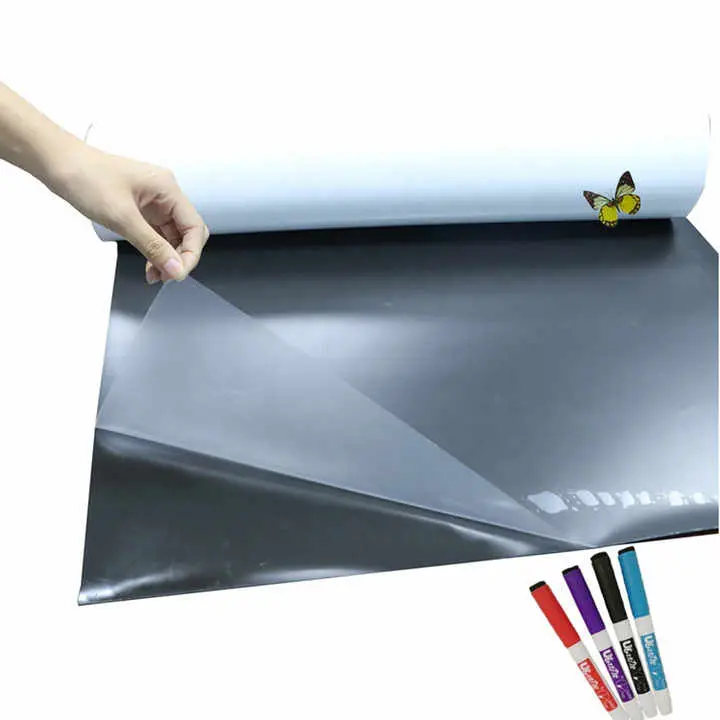 PP Static Whiteboard အရေးအသားရုပ်ရှင်အဖြူရောင်စာရွက်များလိပ်
