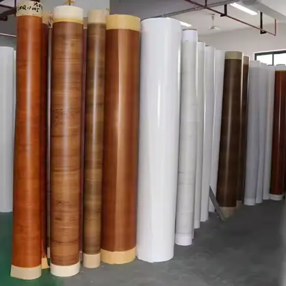 PVC Wood Grain ရုပ်ရှင် Vinyl မီးဖိုချောင်နှင့်ပရိဘောဂ